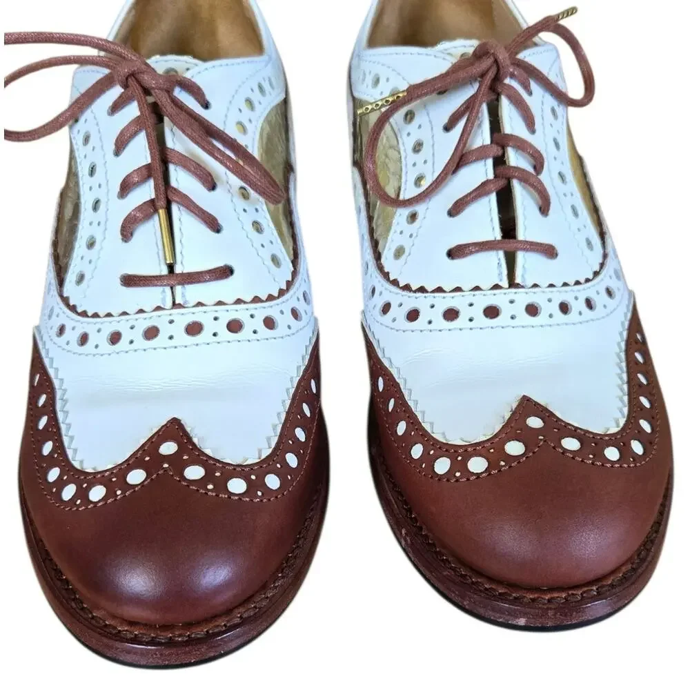 The Office of Angela Scott Mr. Doubt Oxford Brogue Loafers 38.5 US 8.5 - Picture 3 of 11